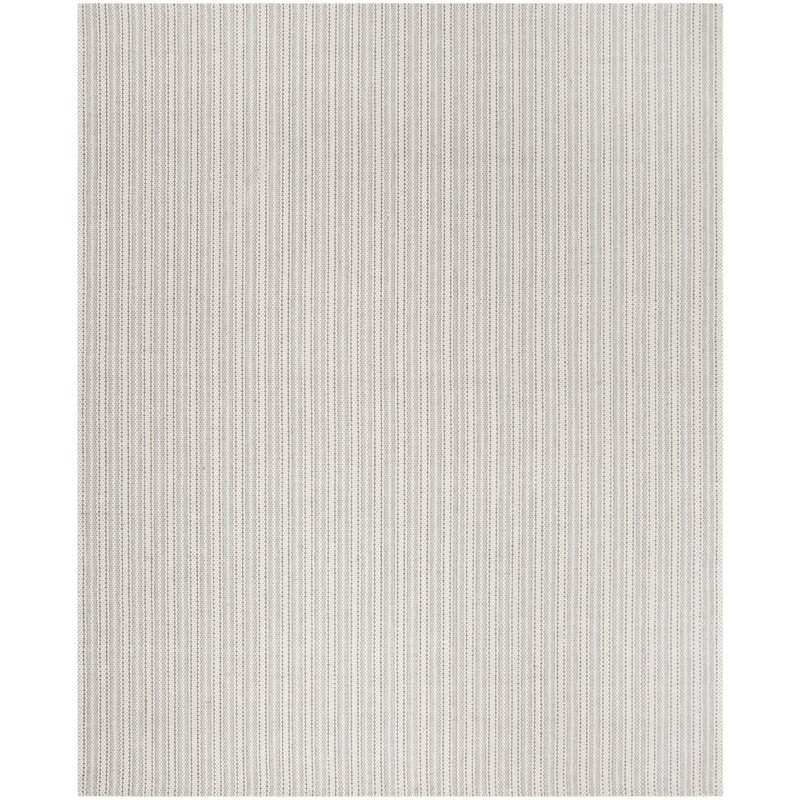 Tapis gris en viscose / laine crocheté à la main Cherif Wilton, Rectangle 8 pi x 10 pi