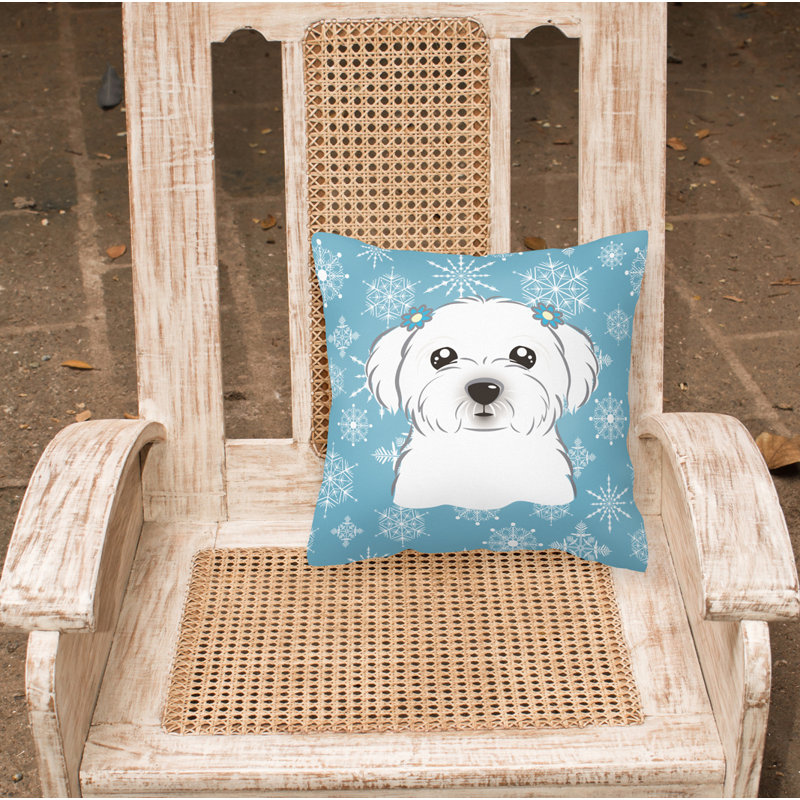  Coussin 14 "Snowflake Maltese