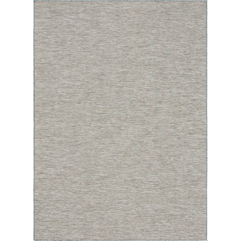 Tapis intérieur / extérieur gris Faircloth, Rectangle 8 pi 4 po x 11 pi 4 po