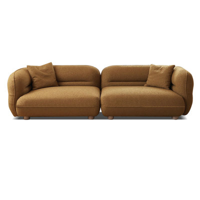 Brown Velvet Modular Sofa cushion couch