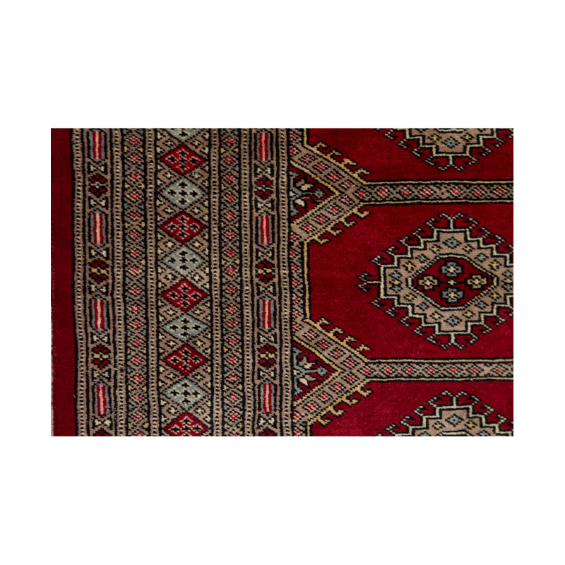 Wool Oriental Area Rug in Red