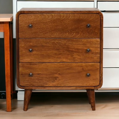 Deiadra Solid Wood 3 - Drawer Accent Chest by Millwood Pines