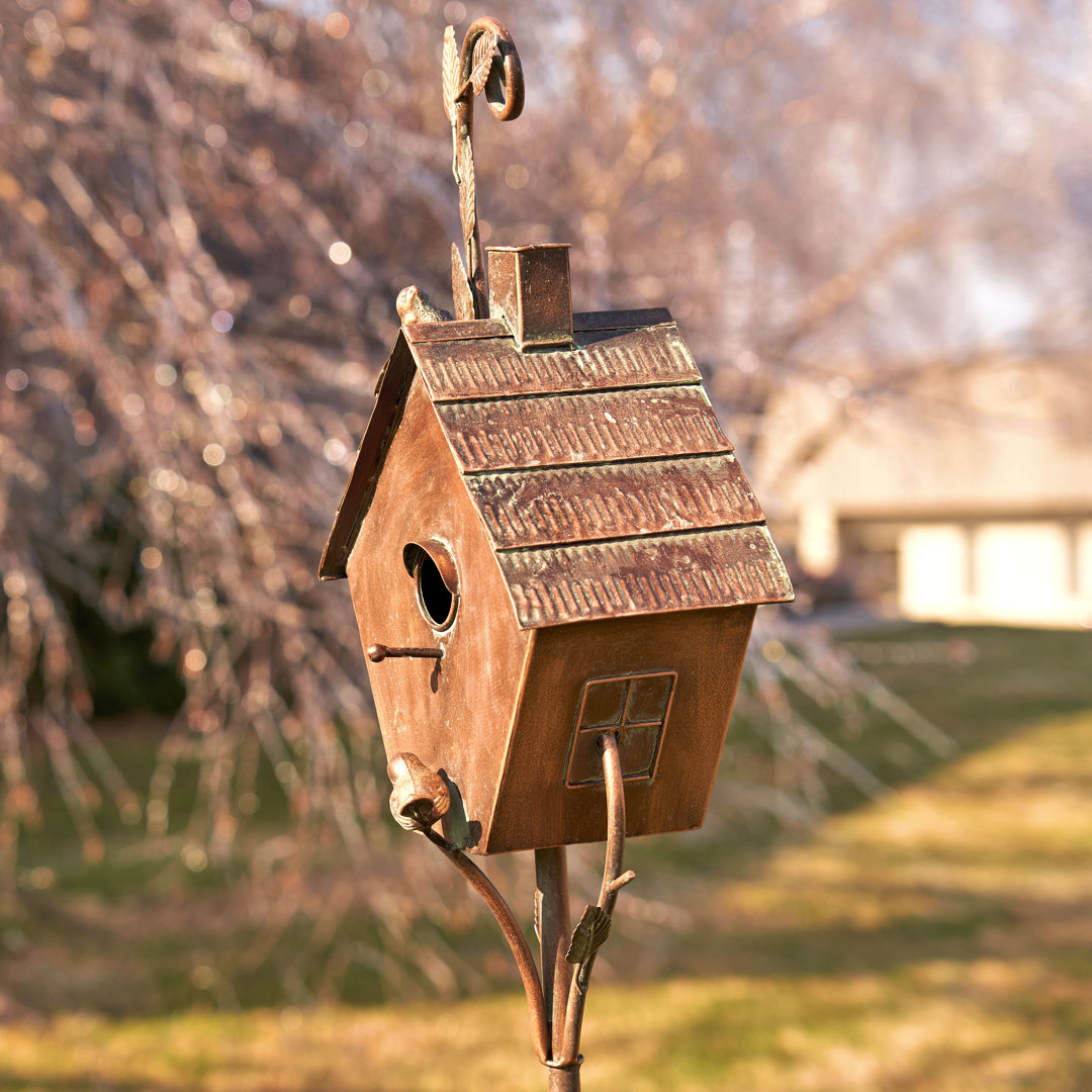 Konate 71'' H x 10'' W x 7.5'' D Freestanding Rust Resistant Birdhouse Winston Porter