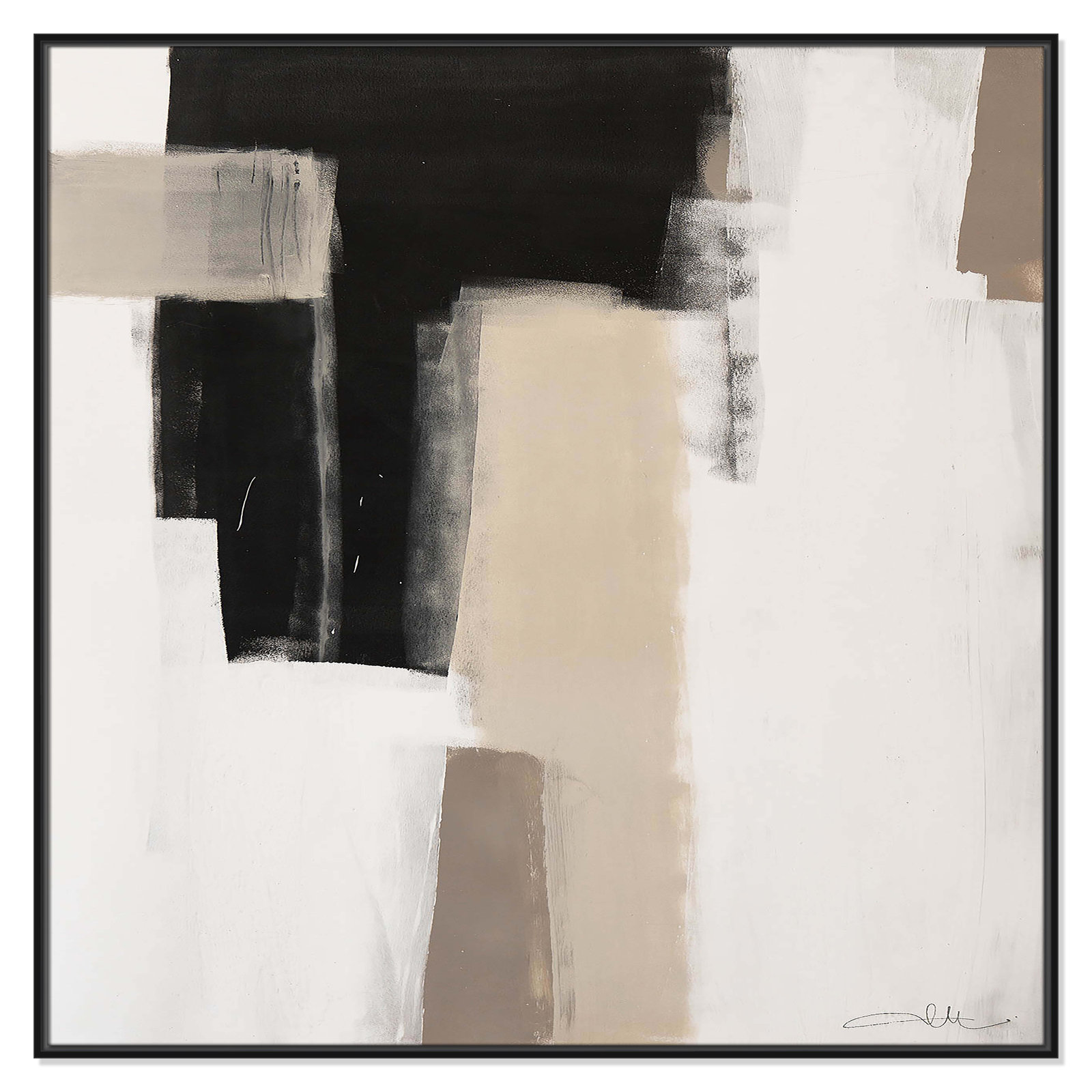 Earth Scapes I-A Print by Casa Fine Arts, Black Floater Framed, 46.5" H x 46.5" W x 2" D