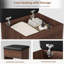 Bureau de meuble-lavabo avec prise de courant, fauteuil, miroir, 10 tiroirs et 8 tablettes de rangement pour la chambre à coucher-1320484911