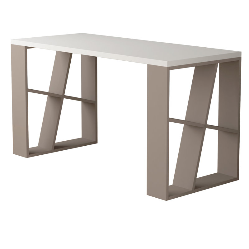 Miranda Modern Multifunctional Desk, Light Mocha