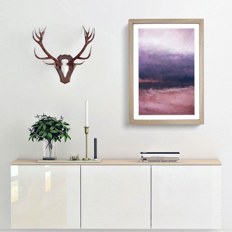 Moody Waters - Picture Frame Graphic Art Print, 87cm H x 62cm W x 2cm D, Oak Framed