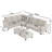 "102.56" W Reversible Sectional Sofa with Corner Seat & Extended Bench-1018029273