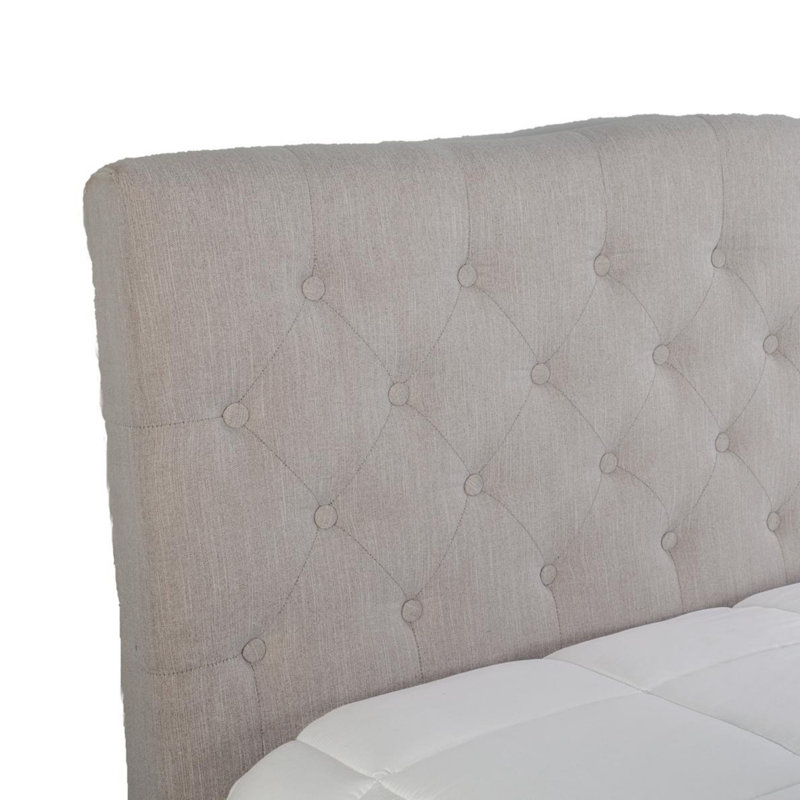 Lit tapissier avec 2 tables de chevet, Grand