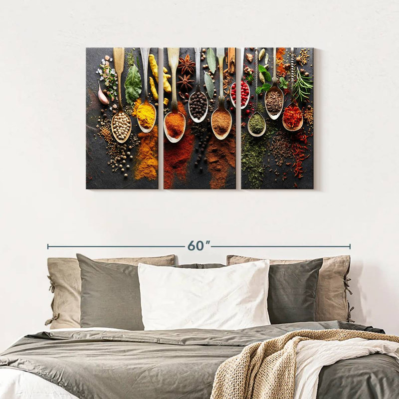 Choice of Spices - Ensemble de 3 toiles tendues, H 28 po x l 45 po