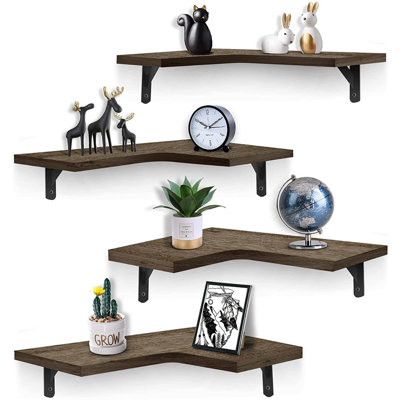 Halper 15.7'' W Solid Wood Wall Mounted Shelving Unit