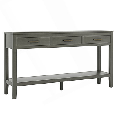 Modern Contemporary 3-Drawer Console Table With 1 Shelf, Entrance Table