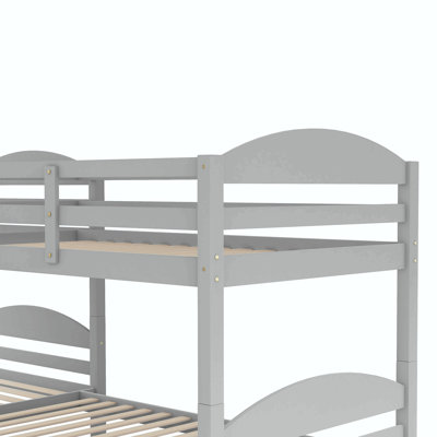 Twin L-Shaped Bunk Bed With Trundle