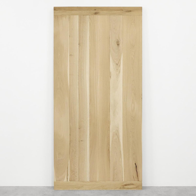 Buldir Solid Oak Barn Doors, 220cm H x 90cm W x 4cm D, Unfinished