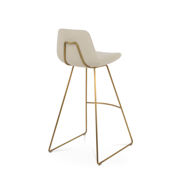 Tabouret Pera HB, Tabouret de bar (siège d'une hauteur de 29 po), Laiton