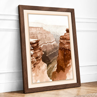 Canyon In Warm Light Vintage - Print