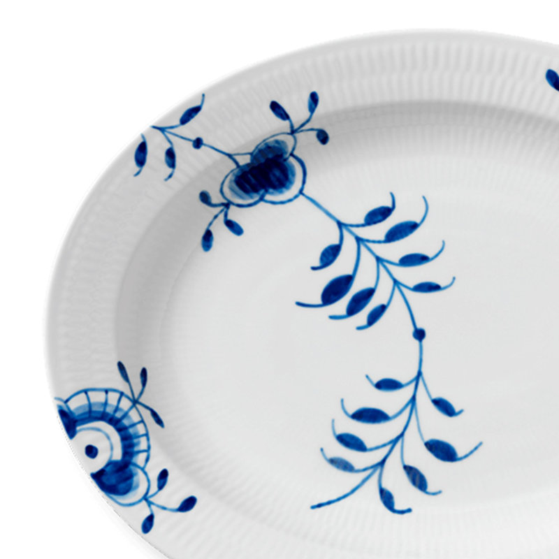 Royal Copenhagen Black Fluted Mega Oval Platter