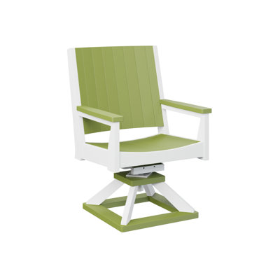 Chaise de salle à manger à bascule pivotante avec plateau de conversation vert kiwi Shahen