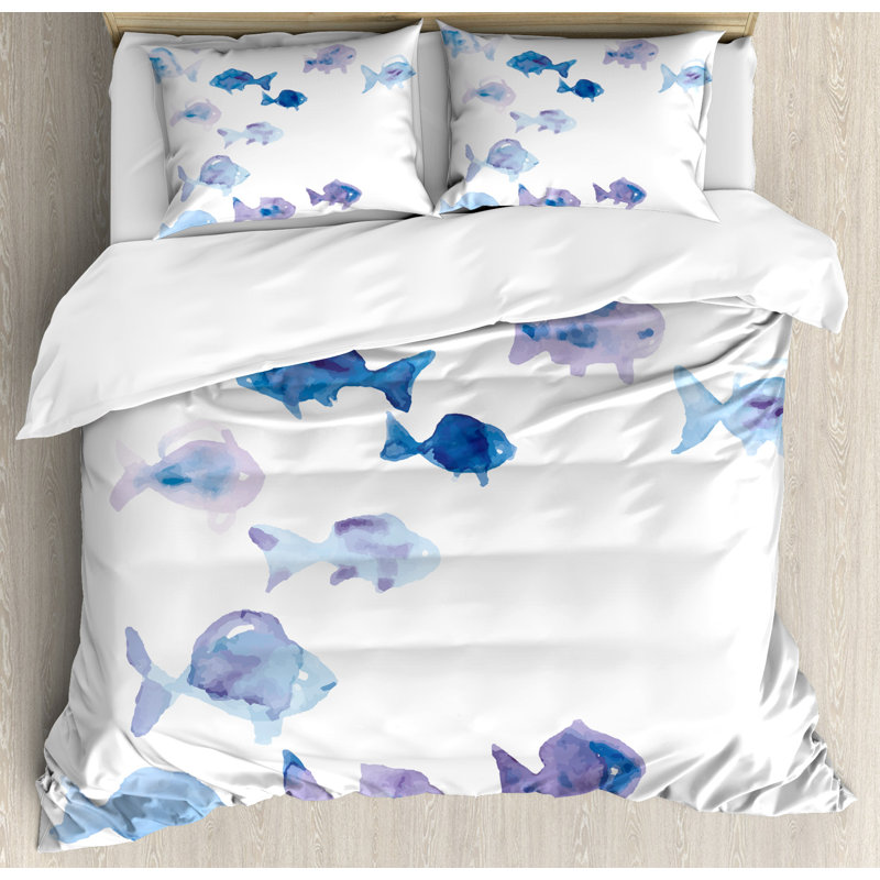 Animal Coastal Polyester Duvet Cover, Queen
