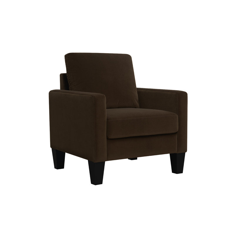 Fauteuil rembourré 32 po brun et noir