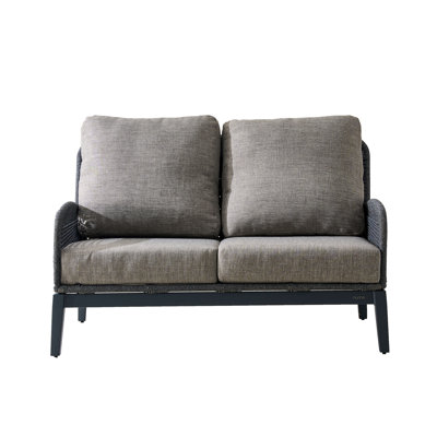 Outdoor Aluminum Loveseat With Cushions