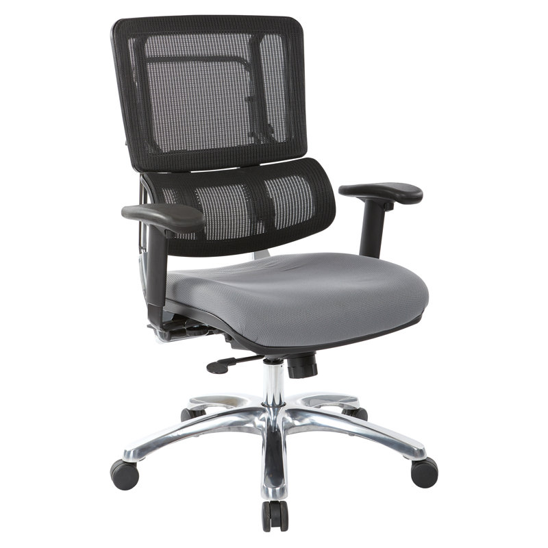 Chaise de travail ergonomique Pro-Line II, Noir / argent, Argent