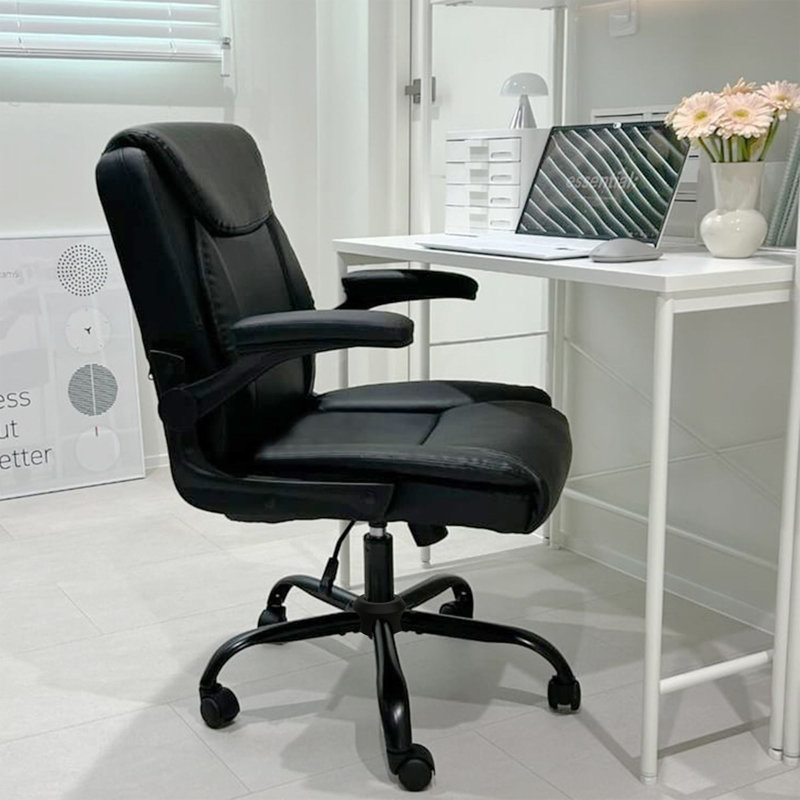 Chaise de bureau Nakysha, Noir de jais