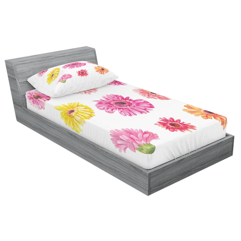 Ensemble de draps Gerber Daisy, Ensemble de draps pour lit simple avec drap-housse