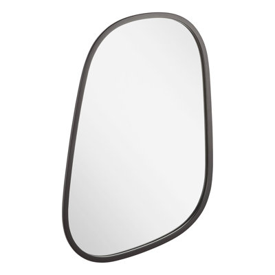 Amburgey 33-3/4" x 33-3/4" Asymmetrical Framed Bathroom Mirror