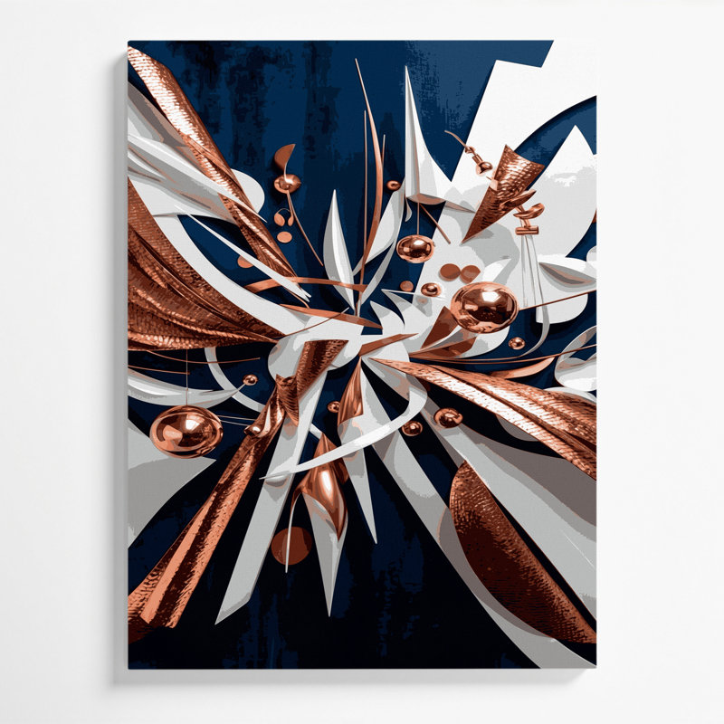Art abstrait sur toile 30 formes abstraites, H 18 po x l 12 po