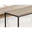 Living Room Decor - Table basse, 40 po rectangulaire, stratifié taupe, pattes rectangulaires en métal noir L 40 po, assemblage des pieds, style contemporain