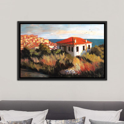 «Imperia, Italy - Cottage by the Sea» par Christopher Clark, reproduction d'art
