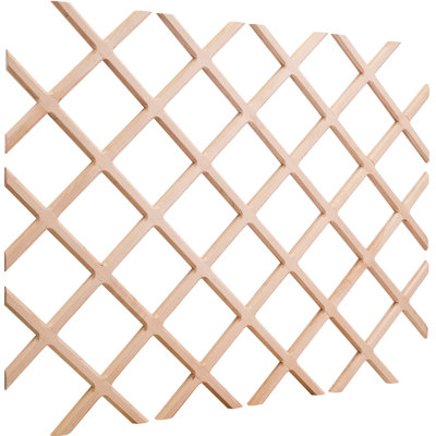 28 Bottle Solid Wood Wall Mounted Wine Bottle Rack in Natural
