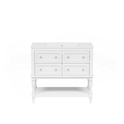 36" Bathroom Vanity Cabinet with Sink Combo Set