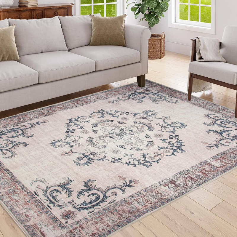 5x7 Vintage Bohemian Traditional Persian Non-slip Washable Area Rug