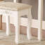 Ensemble de coiffeuse Elegant, coiffeuse en bois massif avec miroir, 4 tiroirs de rangement et tabouret assorti, ensemble de coiffeuse de chambre à coucher, blanc.