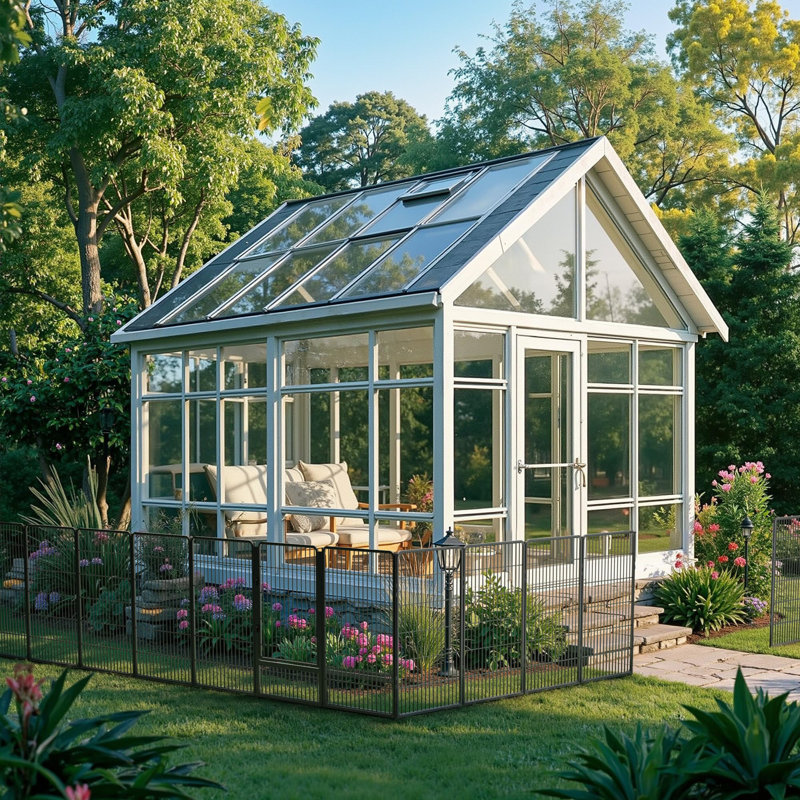 (4 panneaux de clôture) Clôture en métal facile à installer, clôture décorative idéale pour les clôtures de jardin pour chiens, clôture temporaire ou barrière de jardin pour animaux