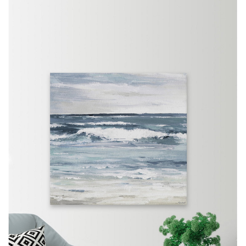 « white ondulations splash »-reproduction d’art sur toile tendue, H 12 po x l 12 po x P 1,5 po