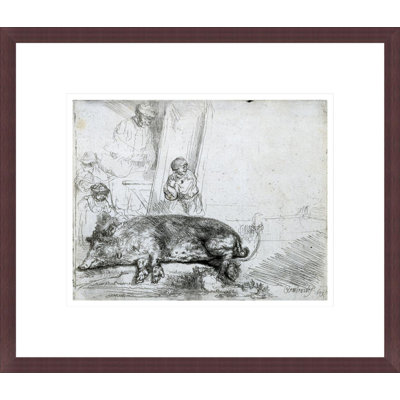 «The Hog» par Rembrandt van Rijn - Estampe numérique encadrée