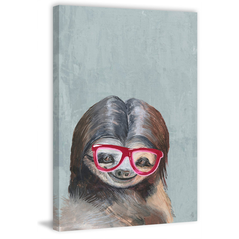Wilkens «Nerdy Sloth II», reproduction sur toile tendue, H 45 po x l 30 po x P 1,5 po, Toile tendue