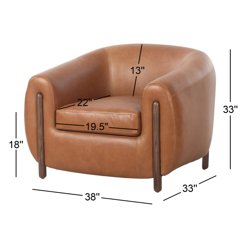 Lyla Chair-Valencia Camel, Valencia Camel Leather