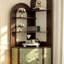 Vitrine décorative de coin en pin