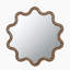 Miroir d'appoint 31 "x 30" en bois avec cadre unique, miroir mural pour le hall d'entrée de la chambre à coucher du salon