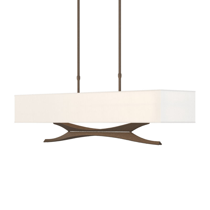 Moreau 4 - Light Kitchen Island Pendant, Bronze, Natural Anna