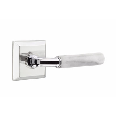 Ensemble de leviers de passage Emtek Select, rosette Quincy, tige R-Bar, poignée terrazzo légère, CF