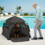 Tente pour chien avec sac de transport, pour plage, cour, maison, gris foncé