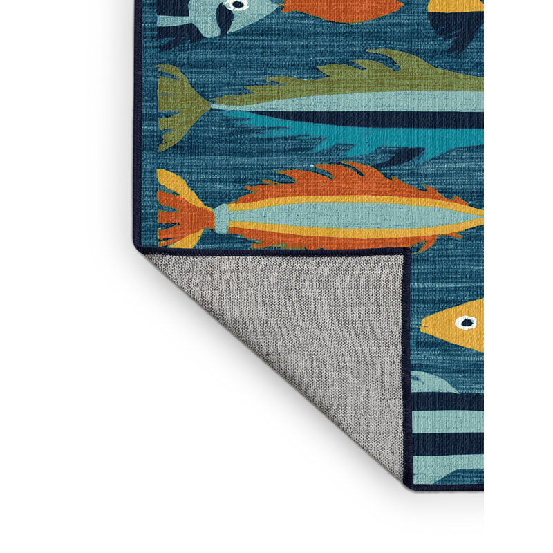  Tapis hawaïen lavable contemporain, Rond 6 pi