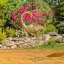 Ensemble de 4 figurines de jardin flamant rose métallique assorties