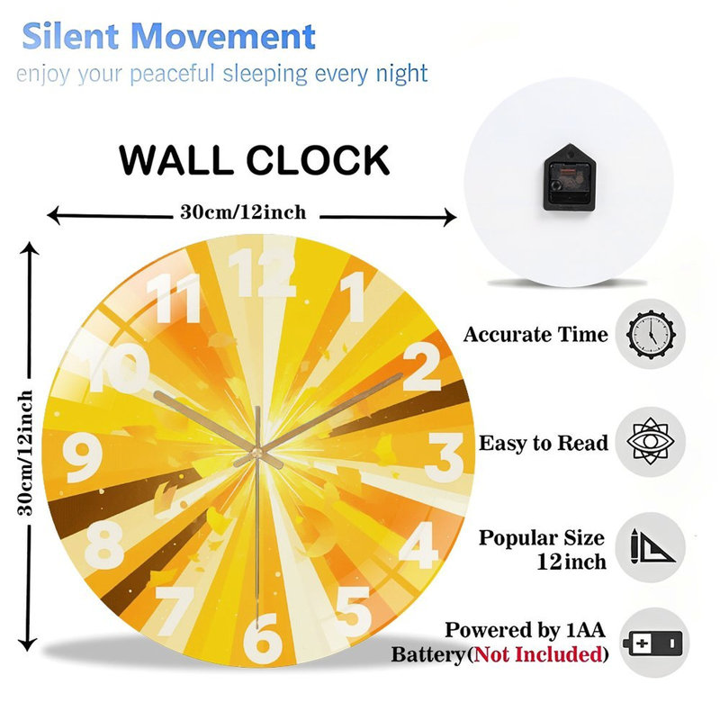 Horloge murale 12 po