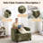 40" Modern Chenille Accent Chair,comfy Reading Chair With Solid Wood Legs-1279582308